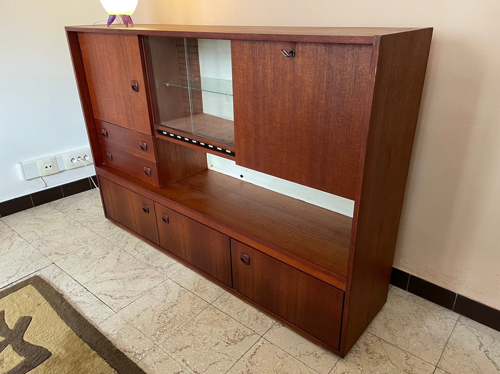 Scandinavische buffetkast hout fineer, Huis en Inrichting, Ophalen of Verzenden, Gebruikt
