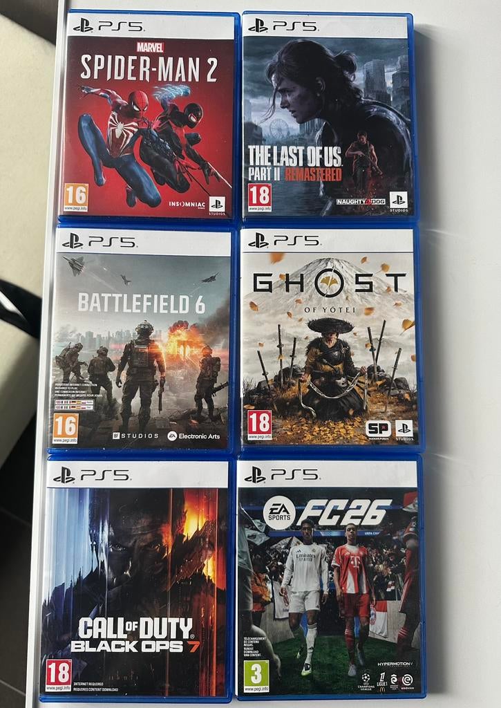 Ps5 games+ accessoires, Games en Spelcomputers, Ophalen, Zo goed als nieuw