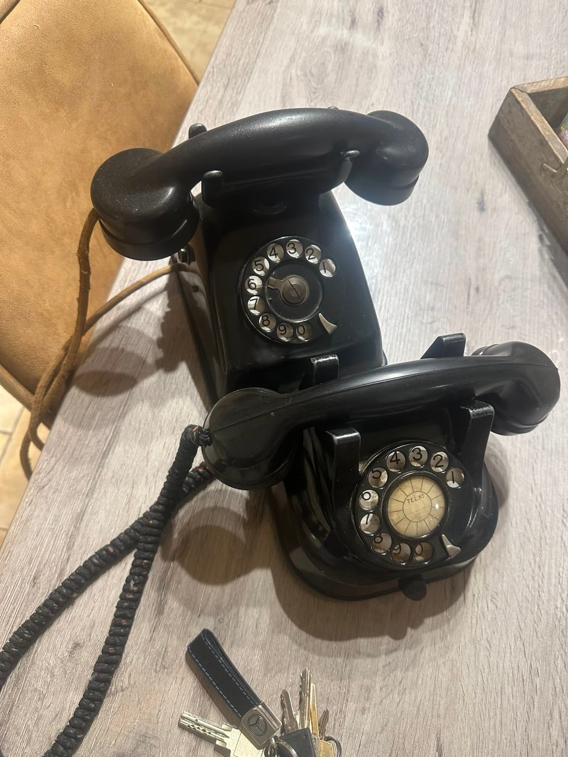 Oude vintage Belgische telefoon – bakeliet – draaischijf, Telecommunicatie, Vaste telefoons | Niet Draadloos, Ophalen of Verzenden