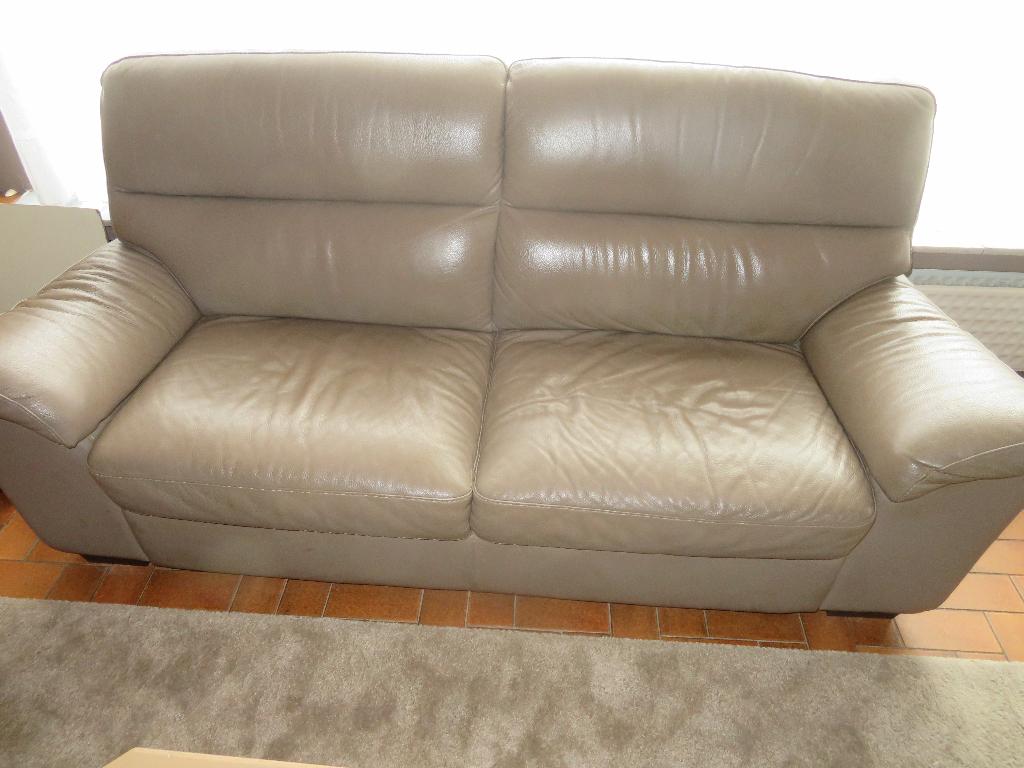 zetel 3 zit  leder, Ophalen, Minder dan 75 cm, Rustiek, 150 tot 200 cm