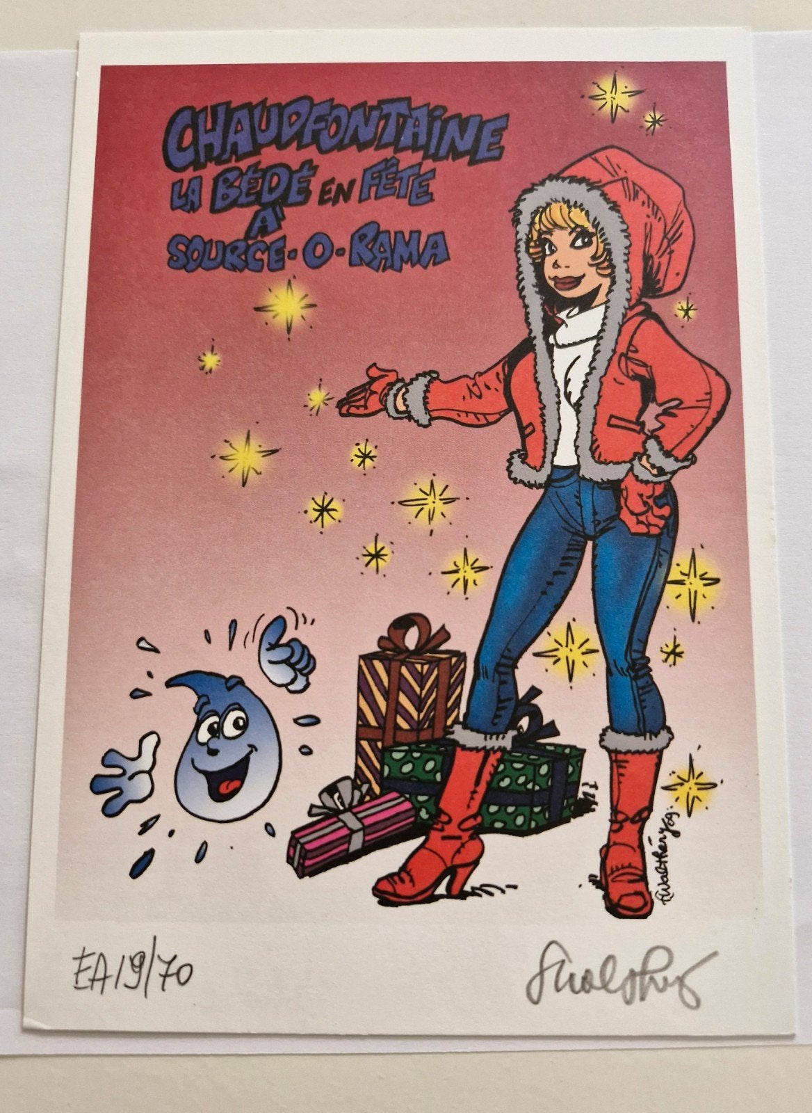 Lot de 4 ex-libris BD rares – François Walthéry (Signés & Nu, Ophalen of Verzenden