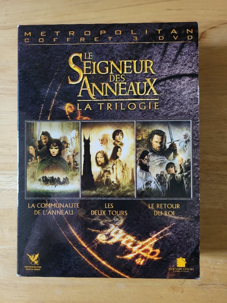 Coffret DVD trilogie Le Seigneur des Anneaux version cinéma, Fantasy, Comme neuf, Enlèvement, Anglais