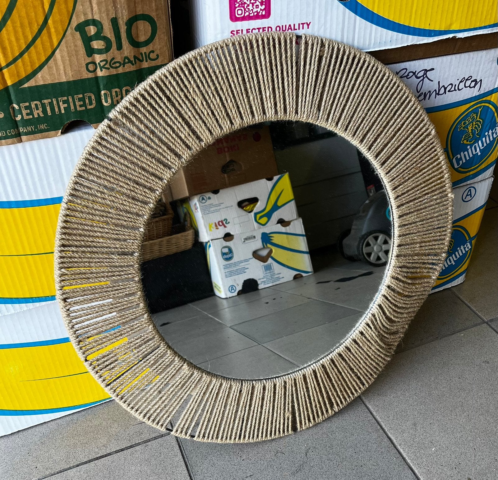 Ronde spiegel, Ophalen, Zo goed als nieuw, Rond, 50 tot 75 cm