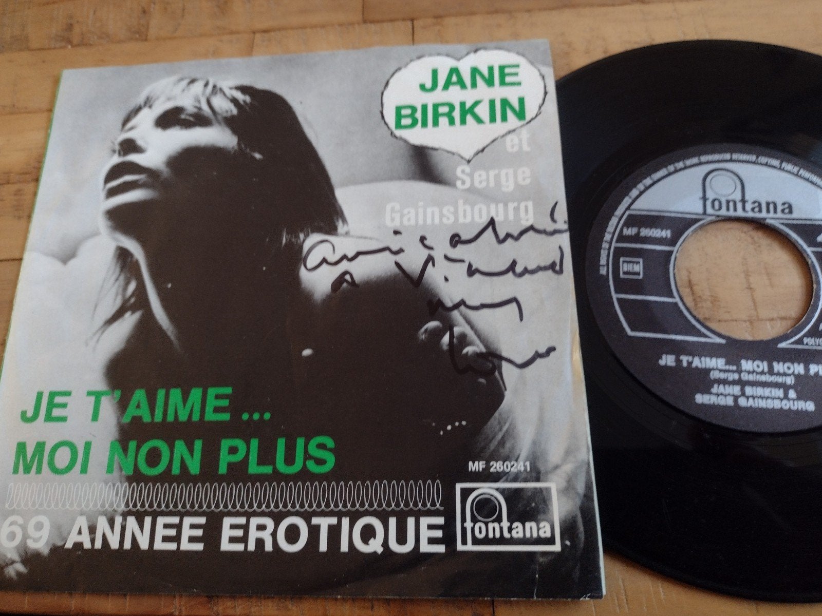 vinyl JANE BIRKIN-SERGE GAINSBOURG : JE T'AIME MOI NON PLUS, Enlèvement ou Envoi, 7 inch, Utilisé, Housse de protection extérieure