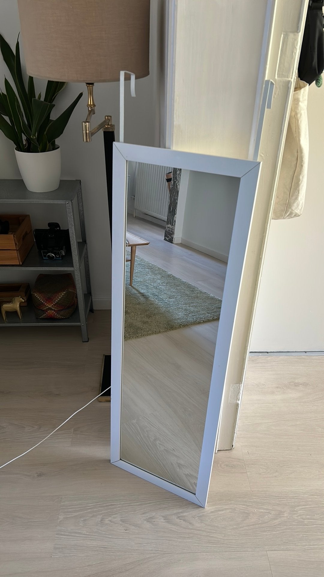 Miroir à accorcher sur porte, Enlèvement, Utilisé, 100 à 150 cm, Rectangulaire