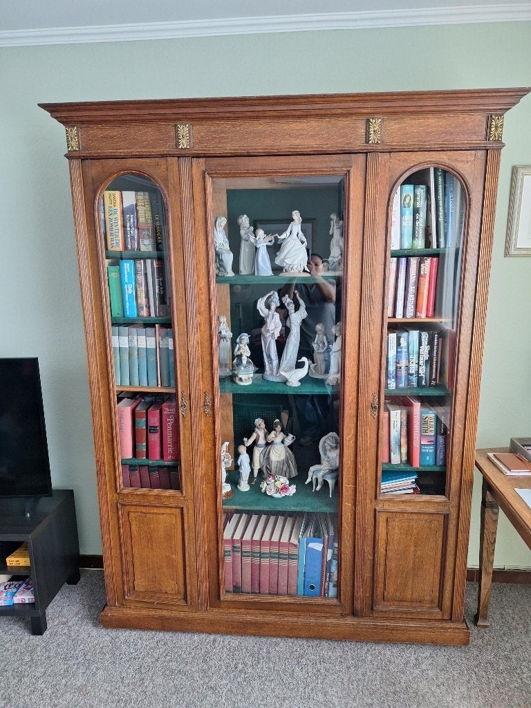 !!GRATIS!!MOET WEG!! Eiken boekenkast, Avec porte(s), 25 à 50 cm, 150 à 200 cm, Enlèvement