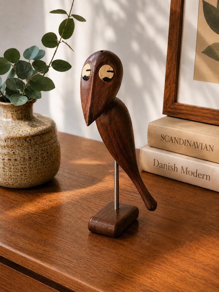 Vintage Scandinavische teak vogel – kurkentrekker / opener, Ophalen of Verzenden, Modern, Vogel
