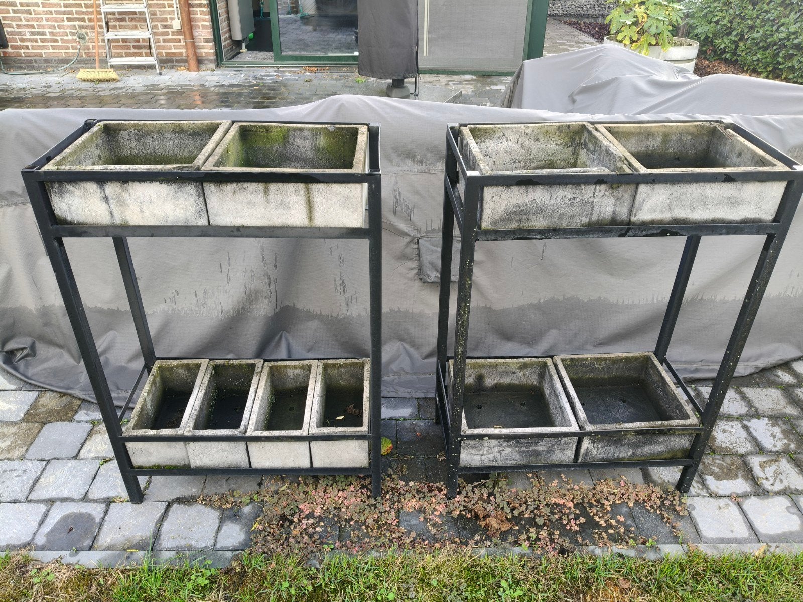 Twee ijzeren kruidenrekjes, Jardin & Terrasse, Serres, Enlèvement