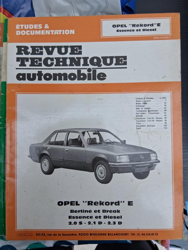 Revue technique Opel Rekord, Enlèvement ou Envoi
