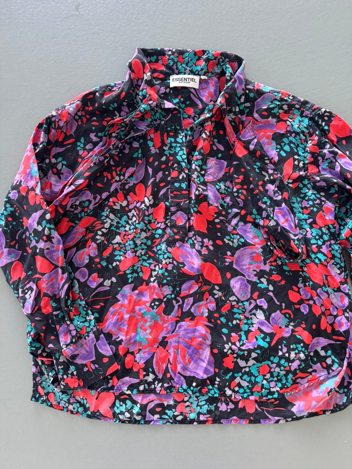 Essentiel Antwerp blouse met meerkleurige bloemenprint, Ophalen of Verzenden, Zo goed als nieuw, Maat 36 (S), Meerkleurig