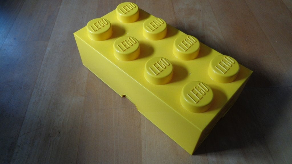 lego grote opbergbox geel, Ophalen, Overige thema's, Lego, Zo goed als nieuw