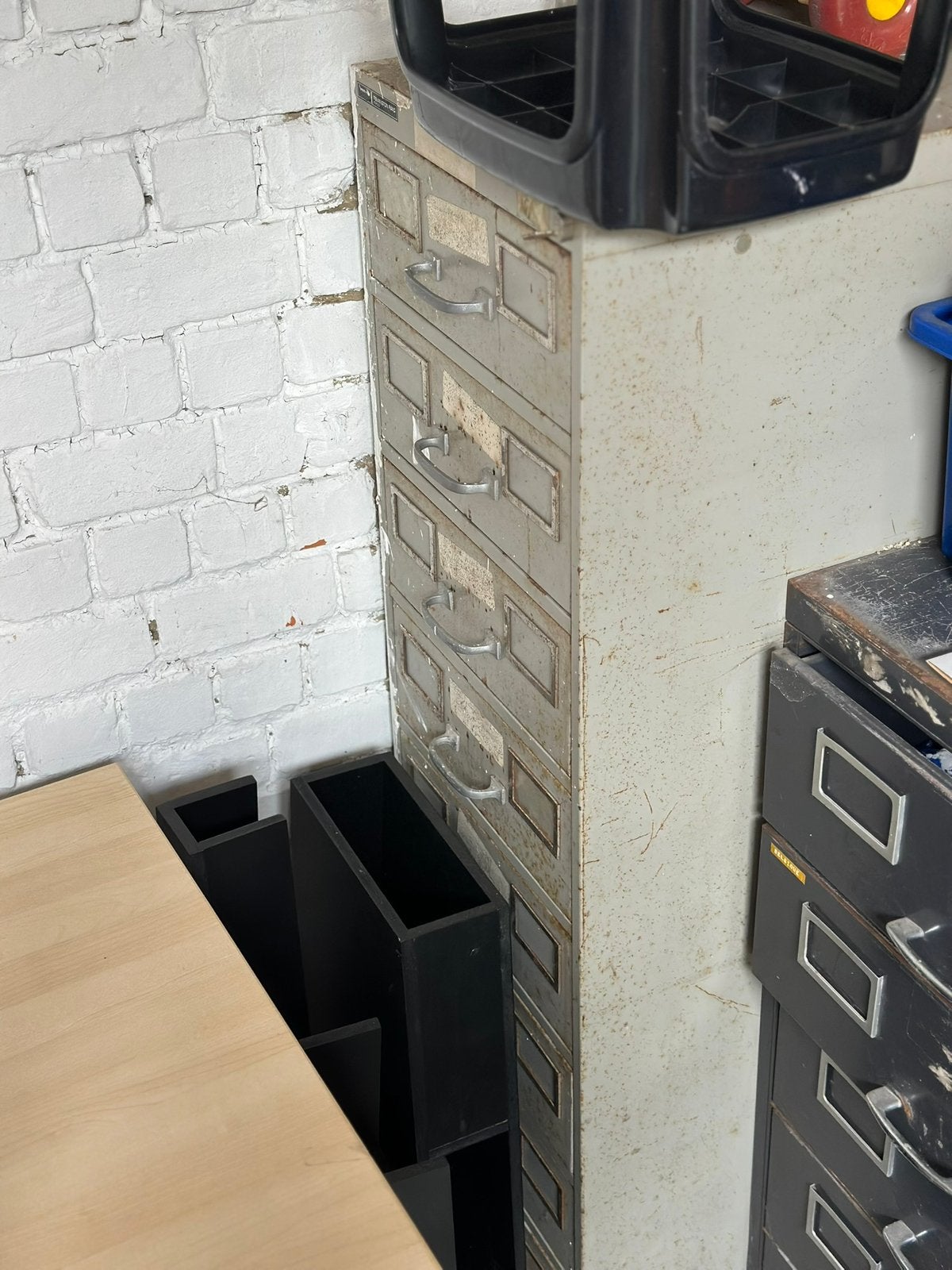 Vintage metalen archiefkast, Ophalen, Gebruikt, Metaal