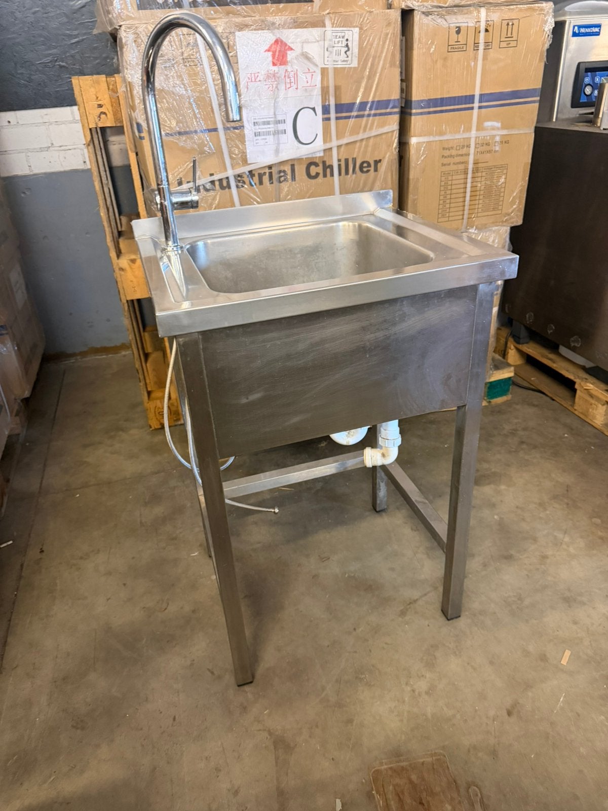 Professionele RVS Horeca Spoelbak incl Mengkraan (60x50 cm), Ophalen, Gebruikt, Overige typen
