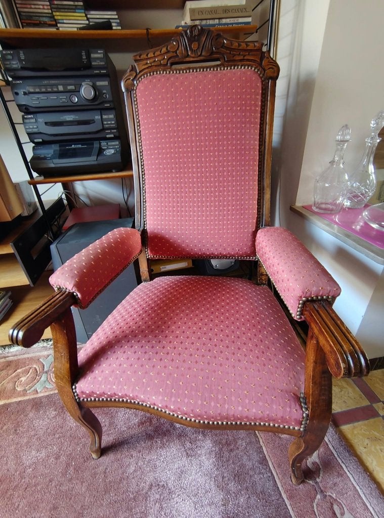 fauteuil style Voltaire et un repose bien vintage, Antiquités & Art, Enlèvement