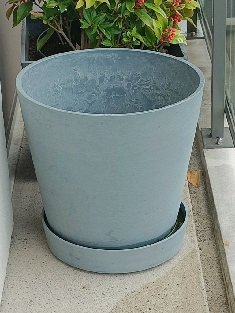 bloempot, Ophalen, Kunststof, 40 cm of meer, Rond