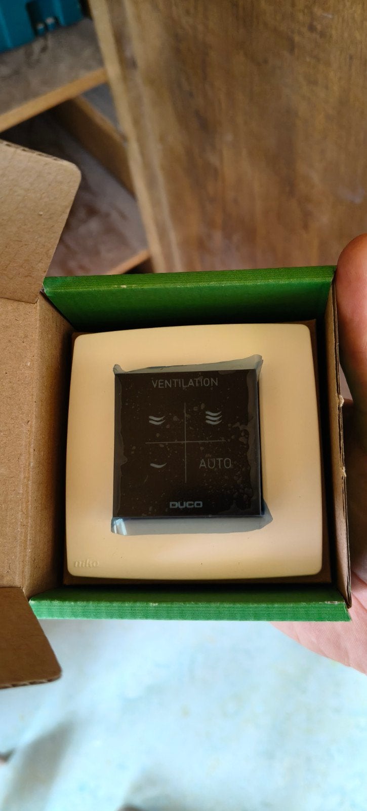 C02 ruimtesensor RF wired (Duco) zwart, Ophalen, Nieuw