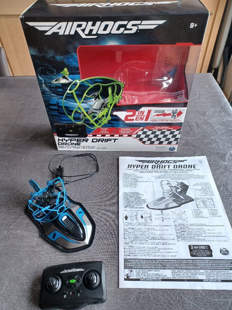 Airhogs hyper drift drone: kleine drone als hoovercraft, Ophalen, Gebruikt, Afstandsbediening