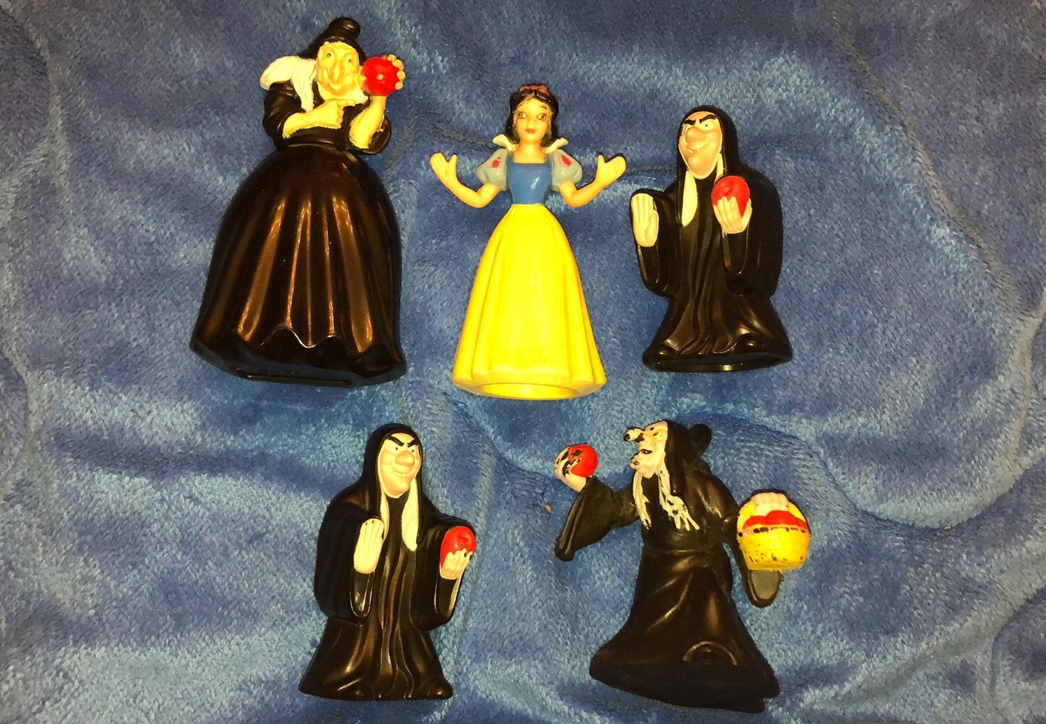 5 figurines Blanche neige et la sorcière, Utilisé