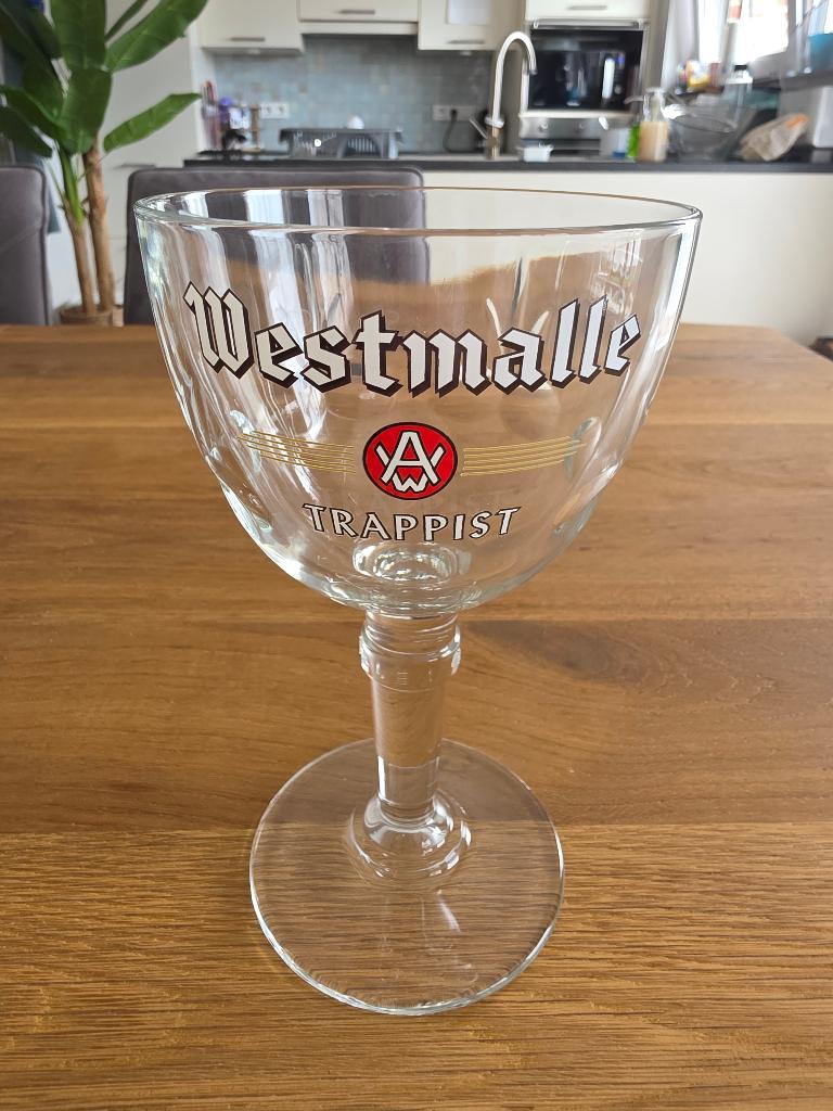 4 Verres à Bière Belges Westmalle, Verzamelen, Biermerken, Ophalen, Zo goed als nieuw, Glas of Glazen, Overige merken