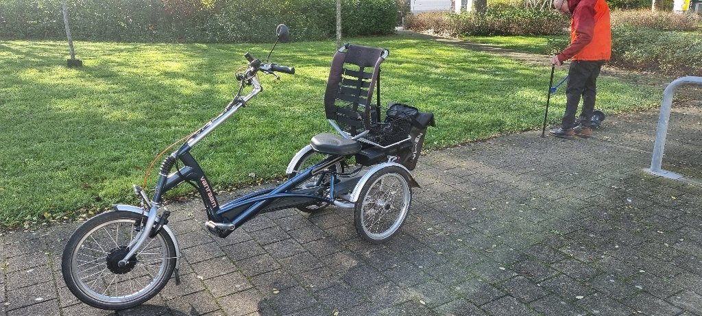 DRIEWIELER ZITFIETS, Ophalen, Zo goed als nieuw, Schijfrem, Van Raam Easy Rider Compact met Silent Elketro