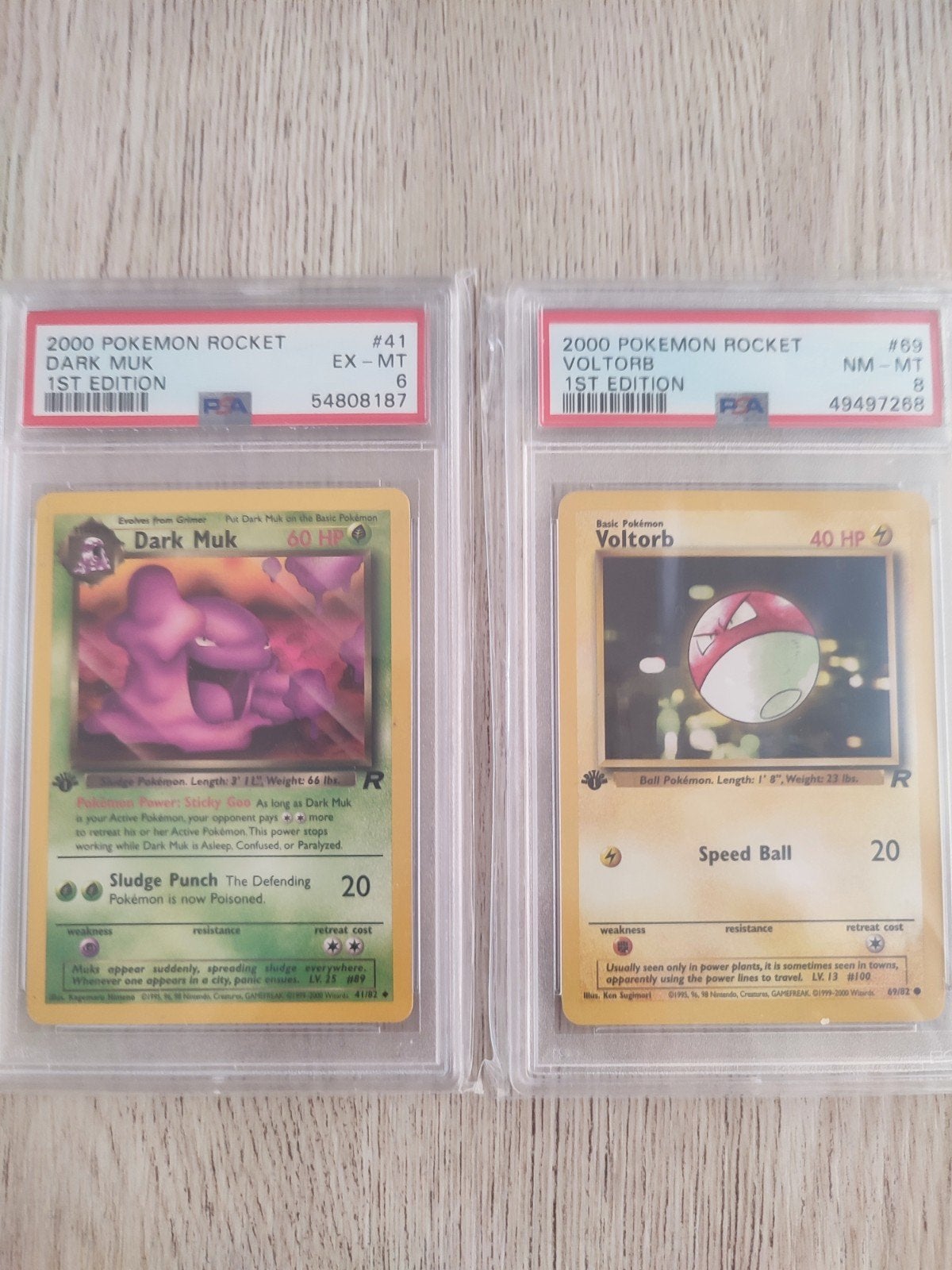 2 carte pokémon 1 édition team rocket psa 8 et 6, Hobby & Loisirs créatifs, Enlèvement