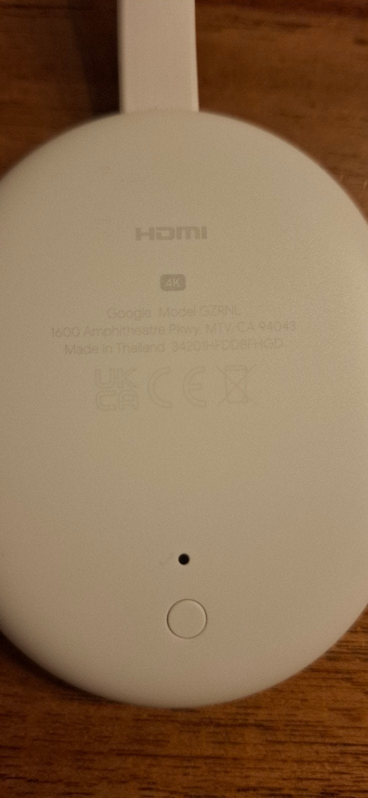 Google Chromecast 4K - GRZNL - Wit, Enlèvement