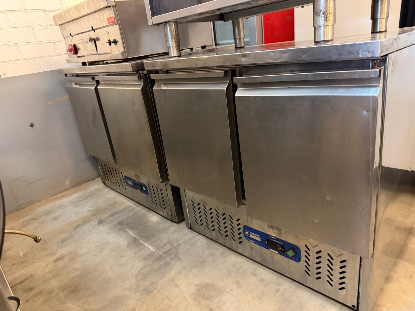 2x Diamond  / RVS Koelwerkbank (Compact Line) – Setprijs!, Elektronische apparatuur, Koelkasten en IJskasten, Ophalen, Gebruikt