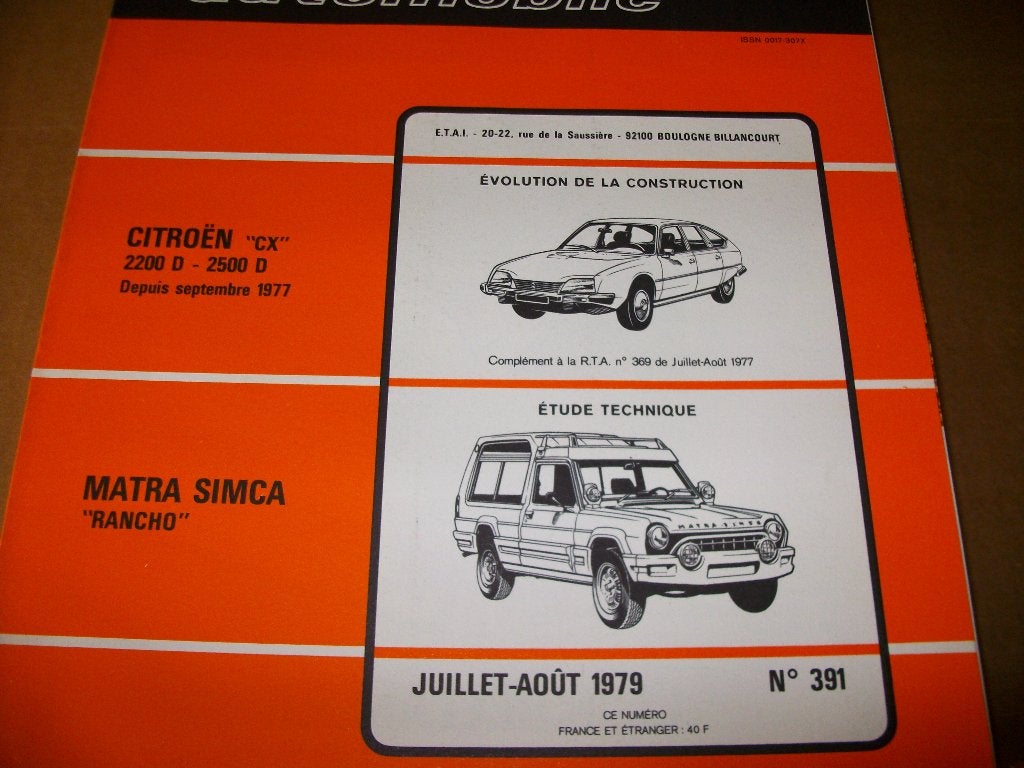 revue technique matra simca rancho de 1977-1983, Enlèvement ou Envoi