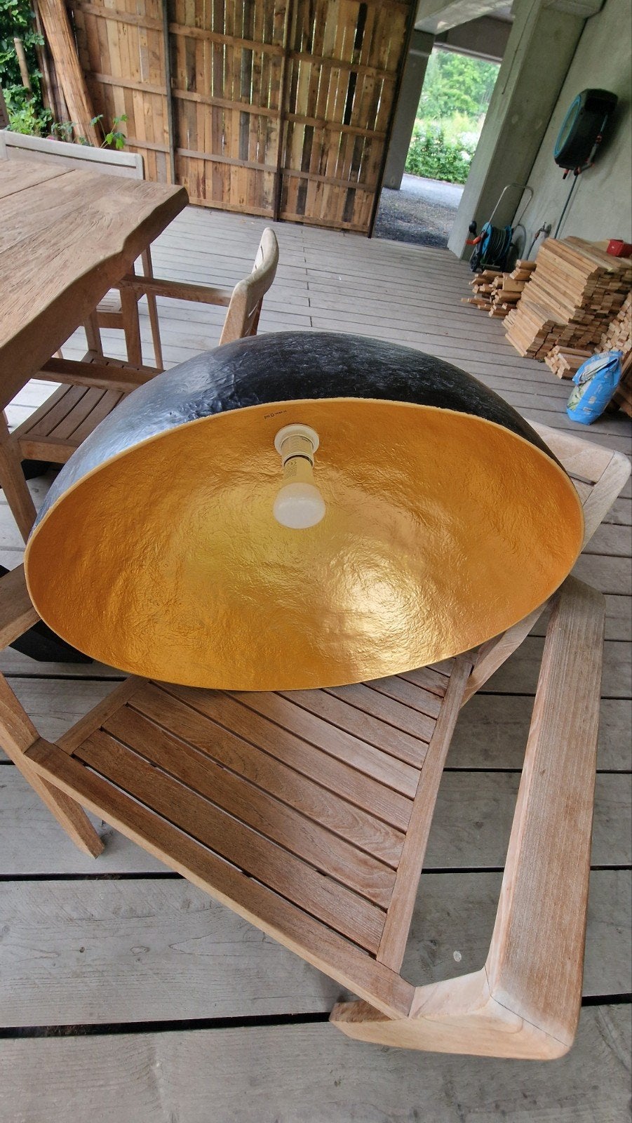 Hanglamp goud zwart, Ophalen of Verzenden