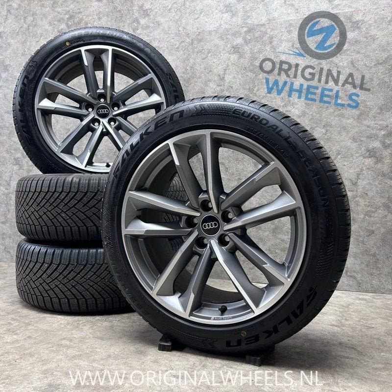 19 inch originele Audi sport velgen + all season banden Q3, Auto-onderdelen, 19 inch, Gebruikt, 255 mm, -