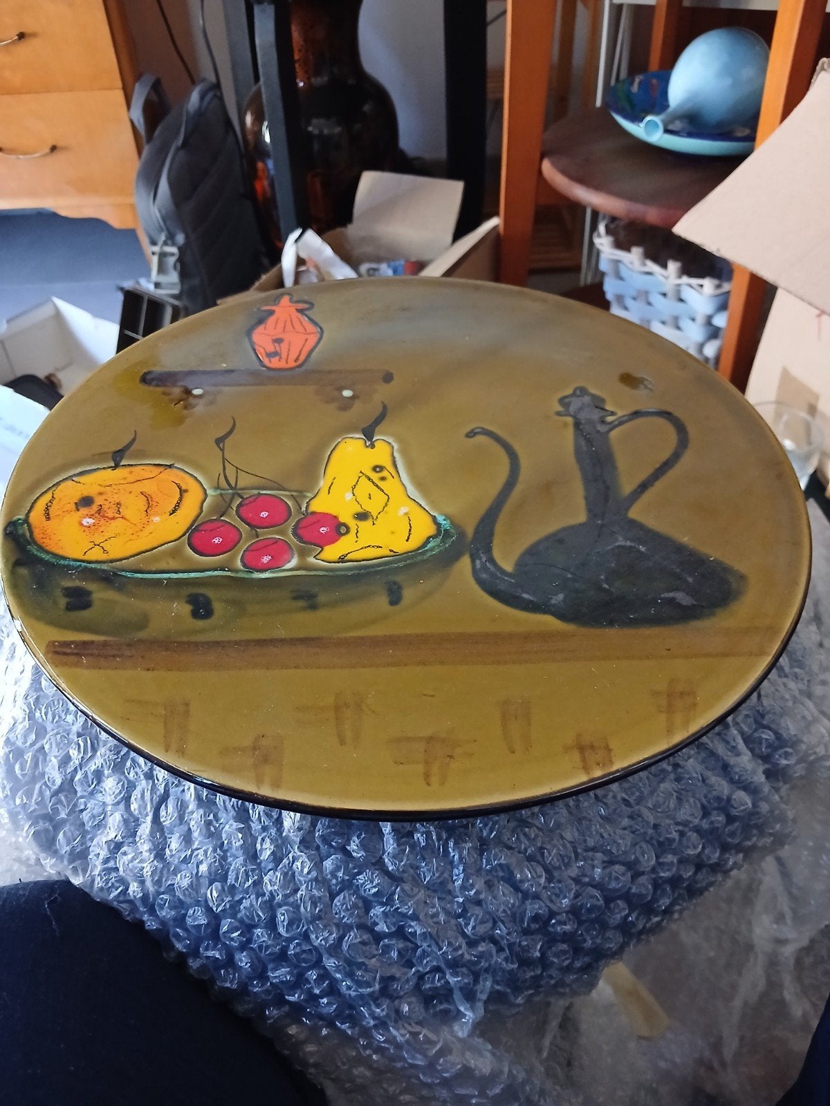 plateau ceramique emaille  pour cuisine, Antiek en Kunst, Ophalen