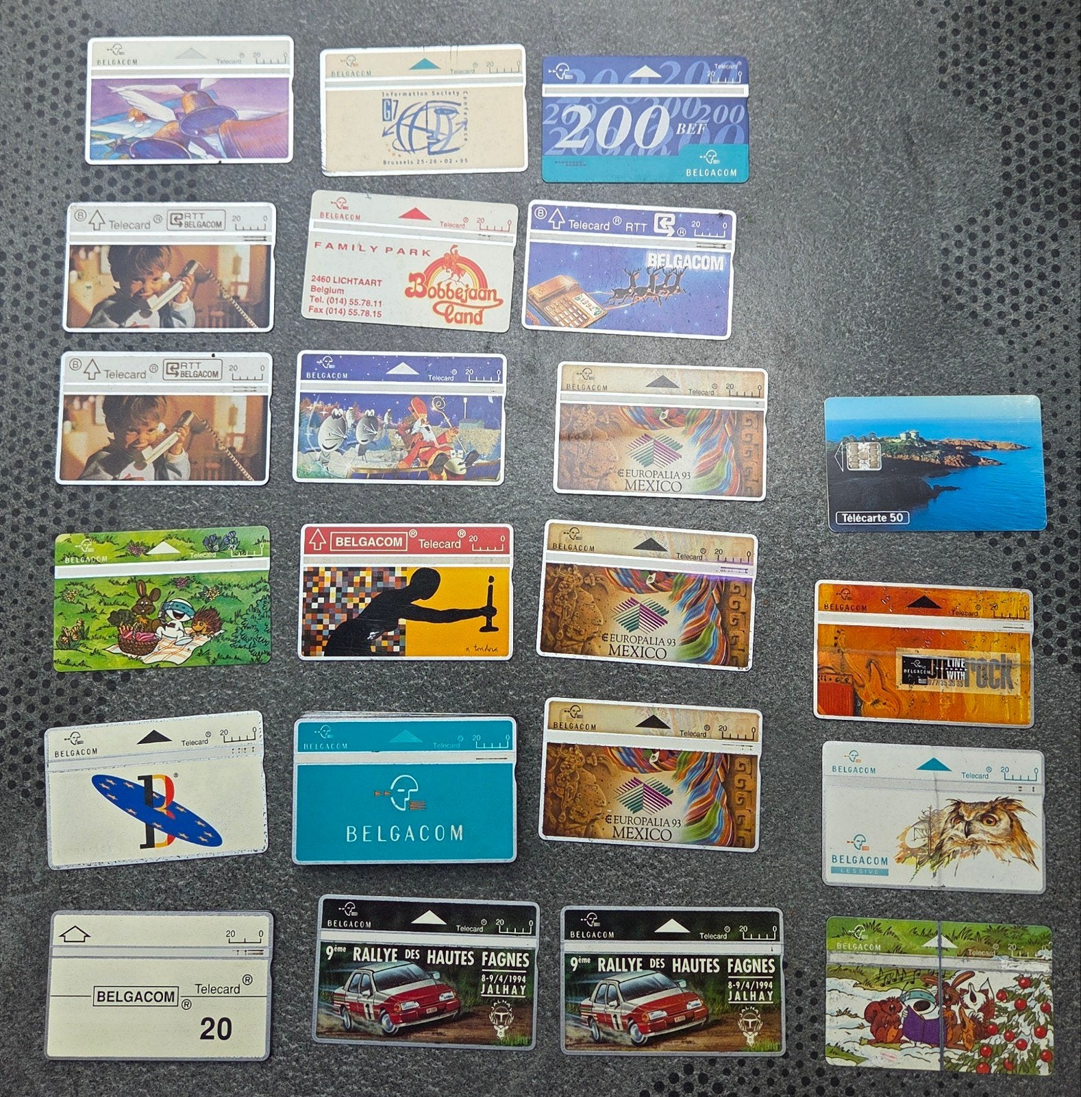 Lot de cartes de téléphone Belgacom / France Télécom, Enlèvement