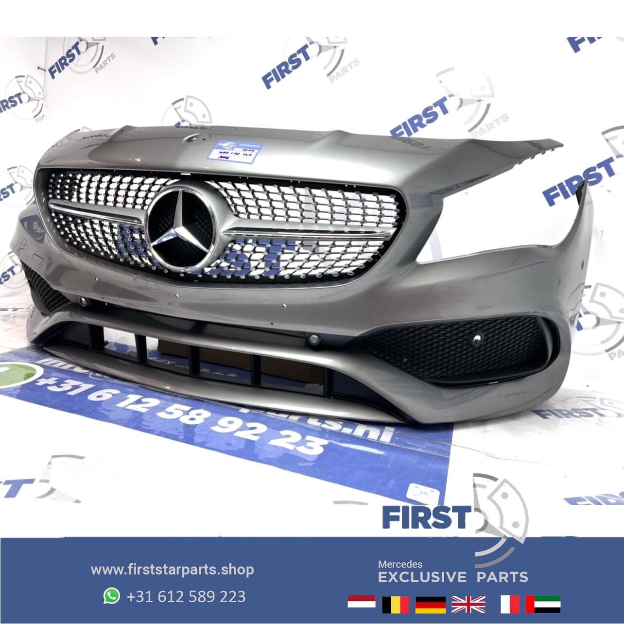 W117 VOORBUMPER AMG Facelift Mercedes 2013-2018 BERG GRIJS o, Utilisé, -, Avant, -