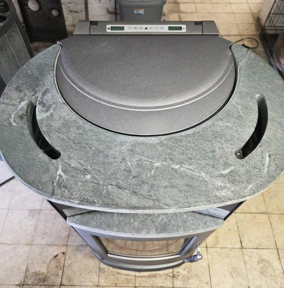 edilkamin polaris 12kw met spekstenen en kanalisatie, Ophalen, Overige brandstoffen, Zo goed als nieuw, Pelletkachel