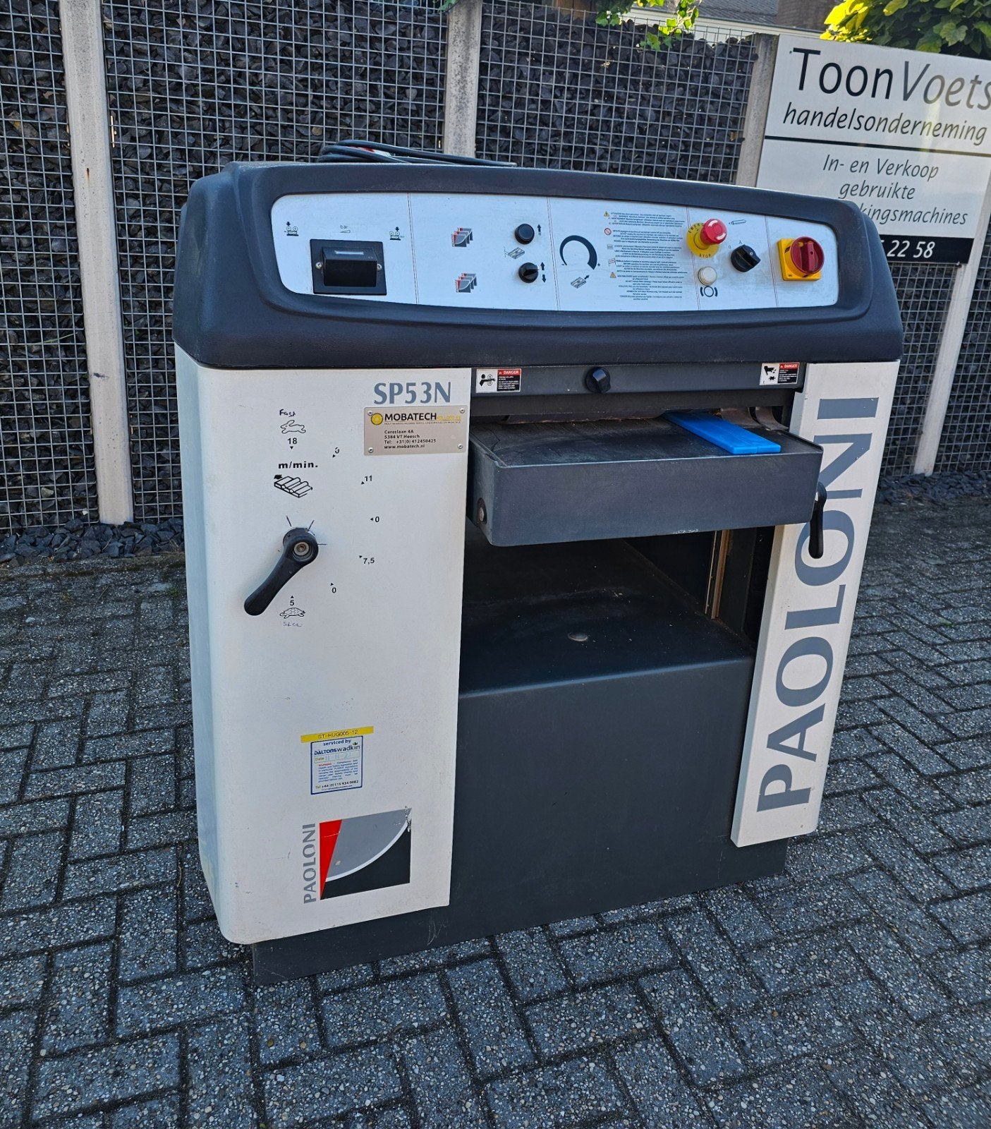 Vandiktebank Paoloni Type SP53N, Doe-het-zelf en Bouw, Schaafmachines, Ophalen, Gebruikt, Elektrisch