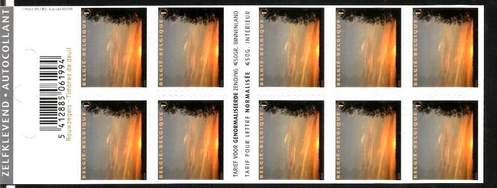2010 Rouwzegel B 109**, Postzegels en Munten, Orginele gom, Ophalen of Verzenden, Zonder stempel, Postfris