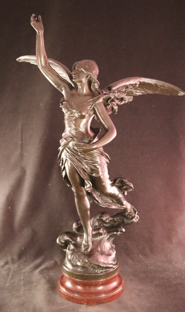 Imposant antiek bronzen sculptuur, Antiek en Kunst, Kunst | Beelden en Houtsnijwerken, Ophalen of Verzenden, Brons, Beeld