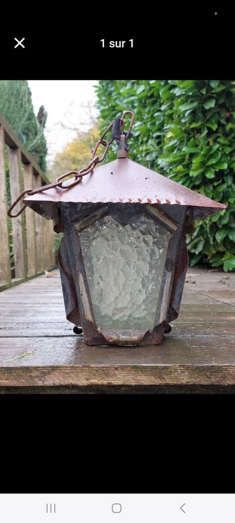 Lanterne métal et verre, Enlèvement