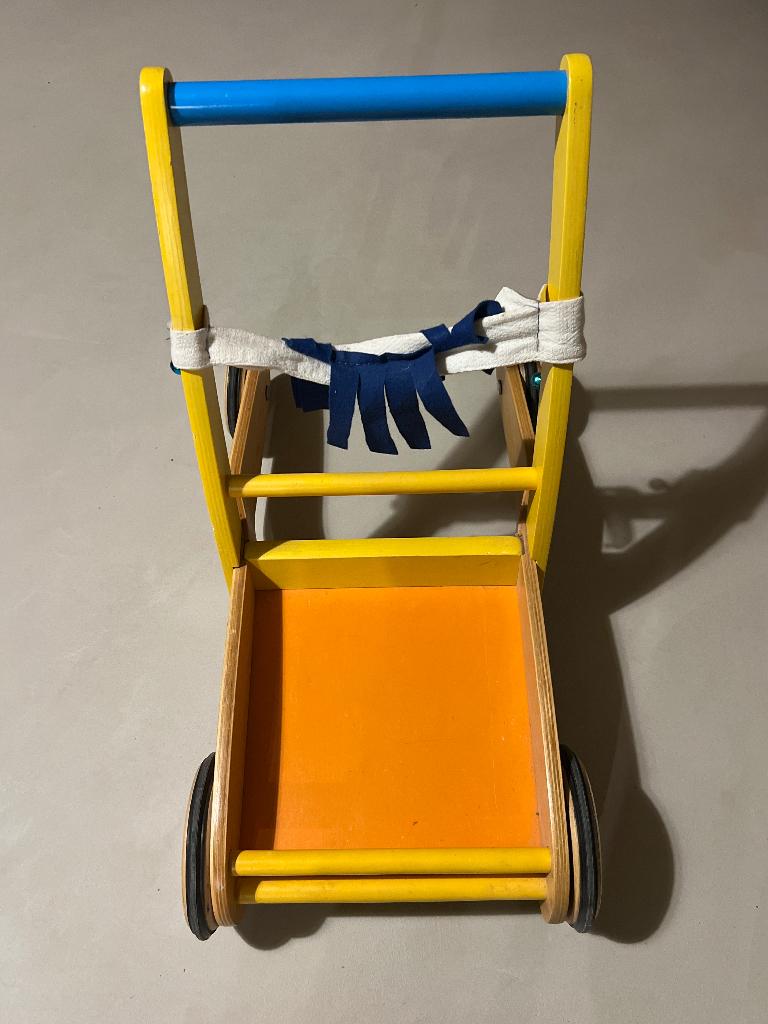 Houten loopwagen peuter, Kinderen en Baby's, Speelgoed | Houten speelgoed, Ophalen, Gebruikt, Rij- of Hobbelspeelgoed