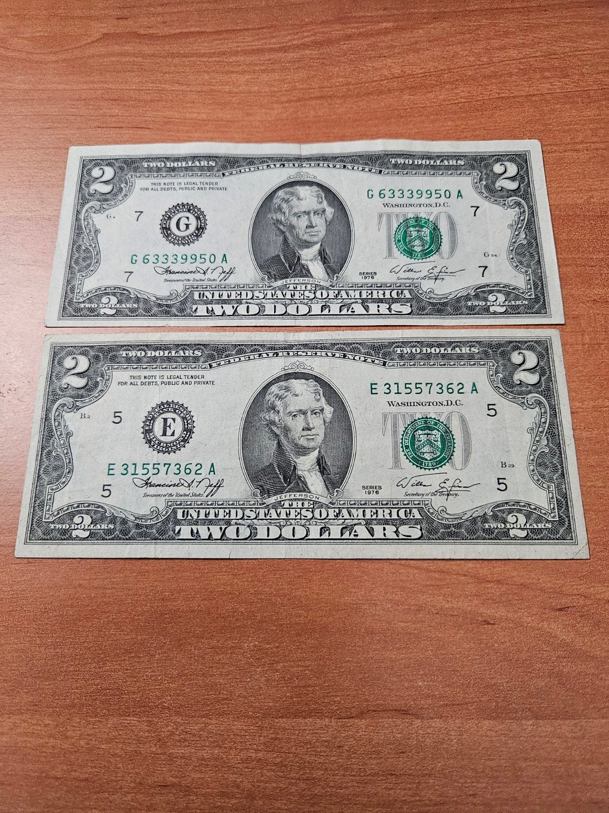 Set de 2 dollars pour l'année 1976 des États-Unis, Timbres & Monnaies, Enlèvement ou Envoi, Amérique du Nord, Série