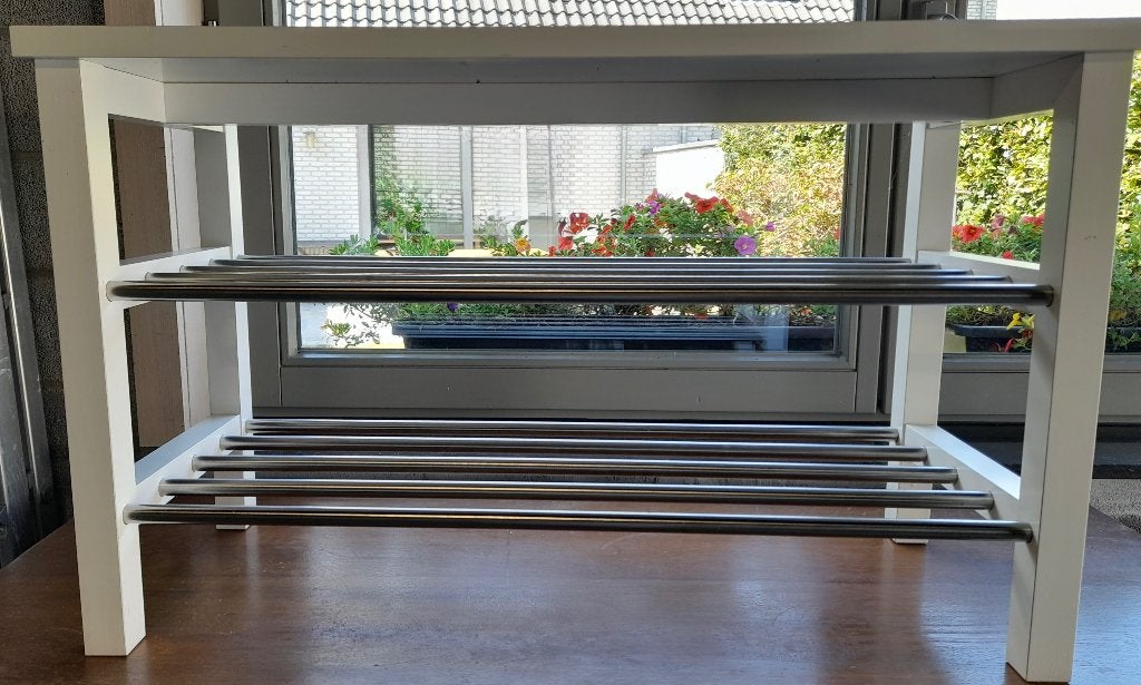 schoenenrek met zitbank Tjusig 108 x 34x 50 wit, Huis en Inrichting, Kasten | Schoenenrekken, Ophalen, Gebruikt