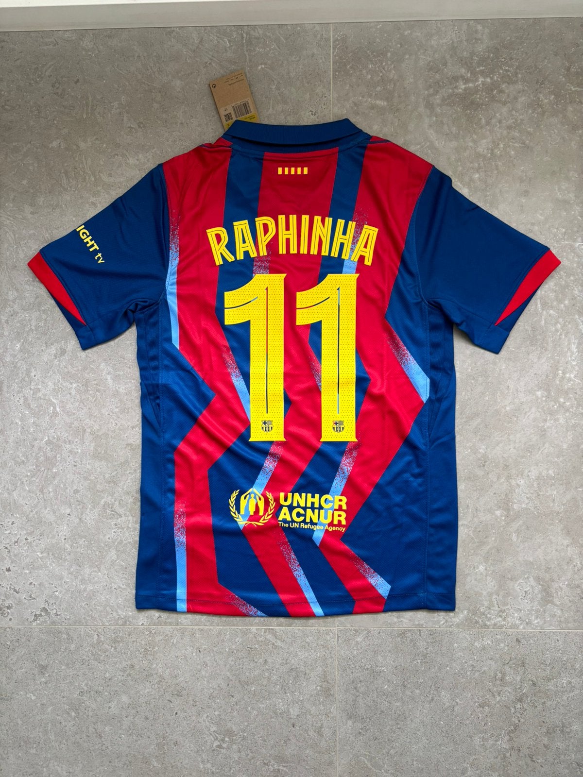 Fc Barcelona voetbalshirt Rapinha, Maat S, Ophalen of Verzenden, Zo goed als nieuw, Shirt
