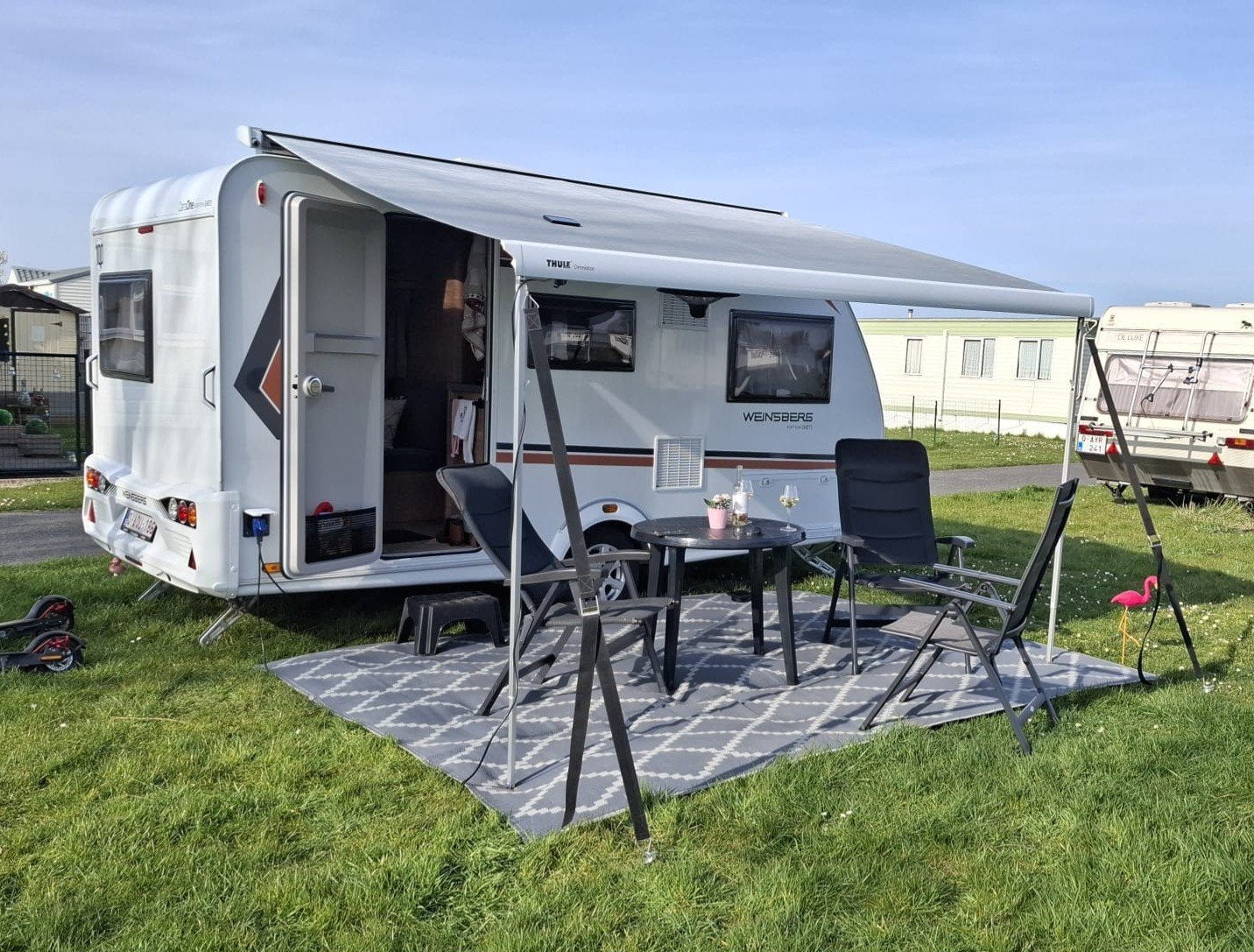 Weinsberg caraone 420QD Hot edition Caravan, Overige merken, Treinzit, Dwarsbed, Particulier