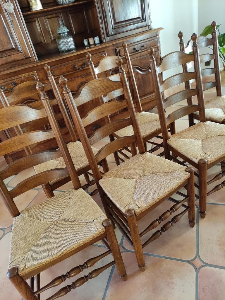Chaises de salle à manger chêne massif, Maison & Meubles, Chaises, Enlèvement