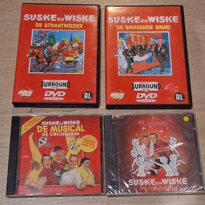 2 dvd´s en 2 cd´s van suske en wiske, Enlèvement ou Envoi, Bob et Bobette, Comme neuf, Autres types