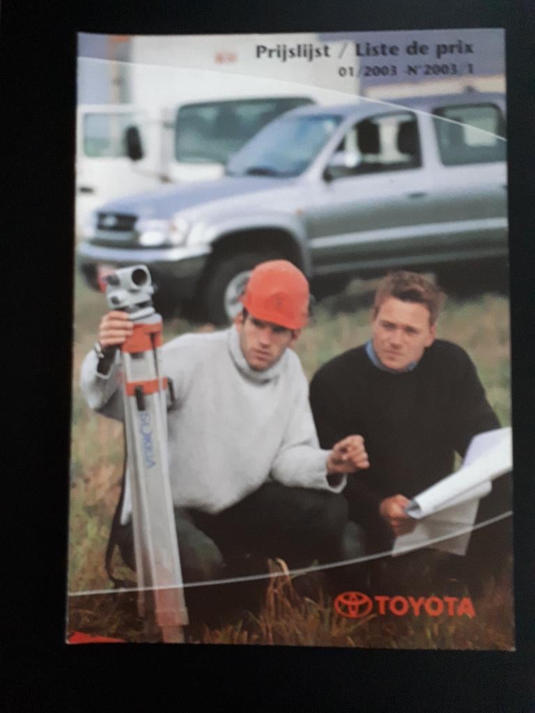 TOYOTA  Prijslijst/Liste de prix  01/2003, Ophalen of Verzenden, Nieuw, Toyota