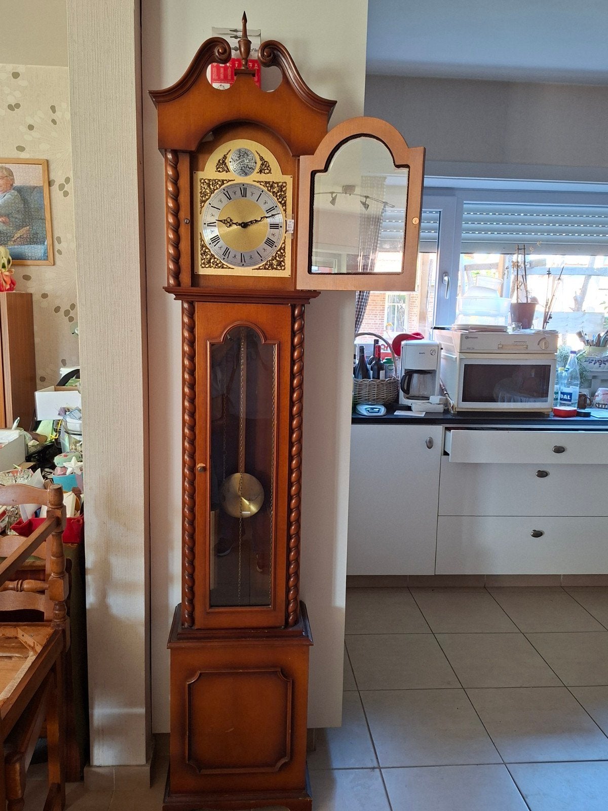 Antieke klok., Ophalen