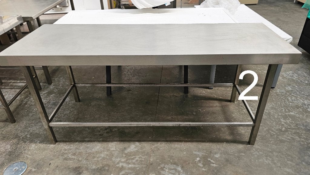 Horeca Inox tafels 200 en 150 cm en dubbele wasbak tafel, Ophalen, Meubilair
