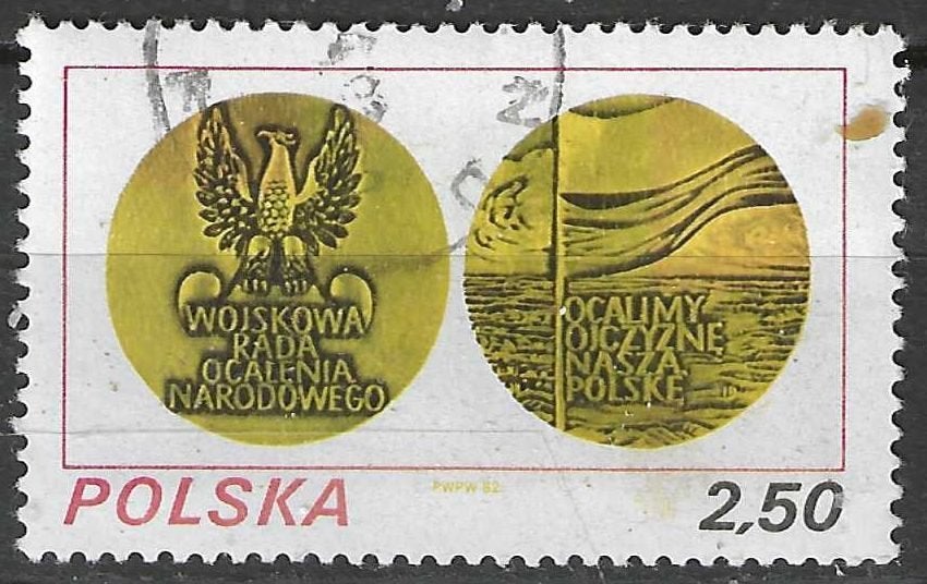 Pologne 1982 - Yvert 2654 - Le Conseil militaire (ST), Envoi, Pologne, Affranchi