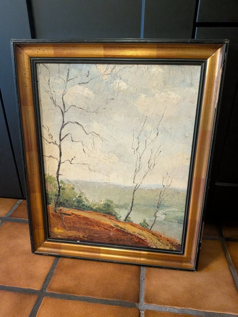 Olieverf, „onder hout”, 40 x 50, Ophalen, Olieverf